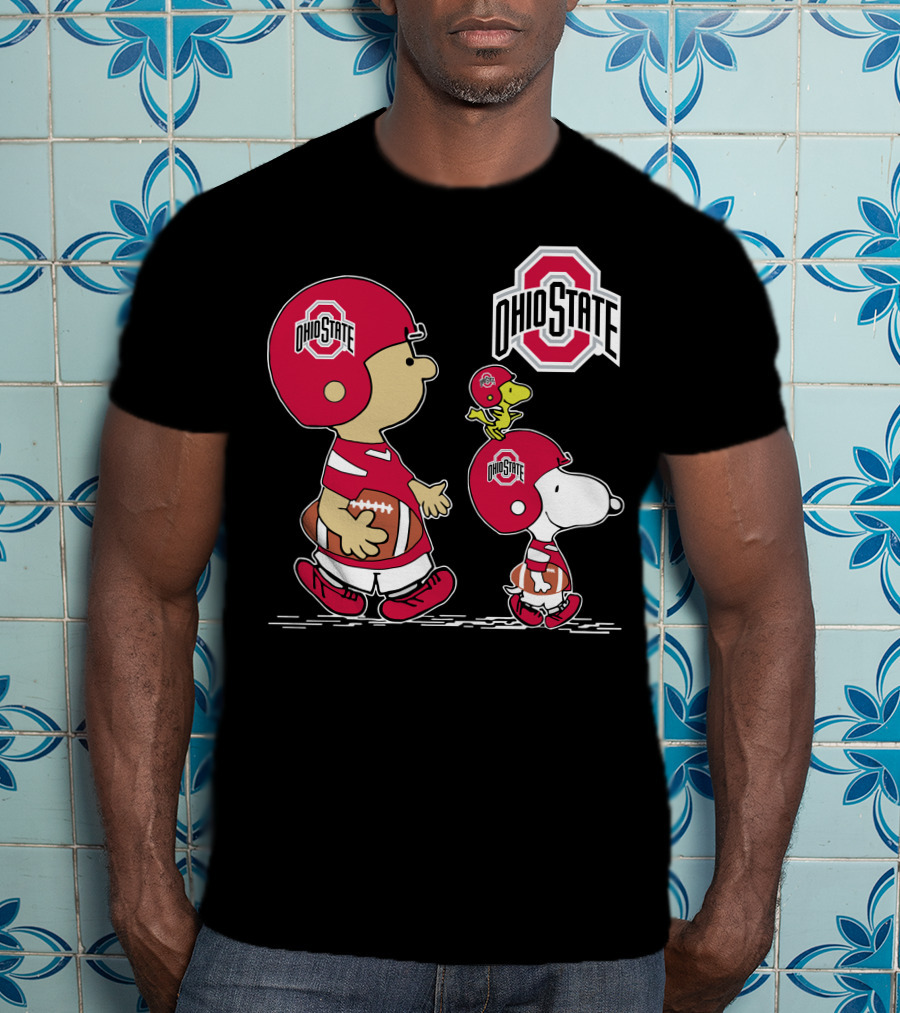 Ohio State Buckeyes Peanuts Characters Football Adventure T-Shirt
