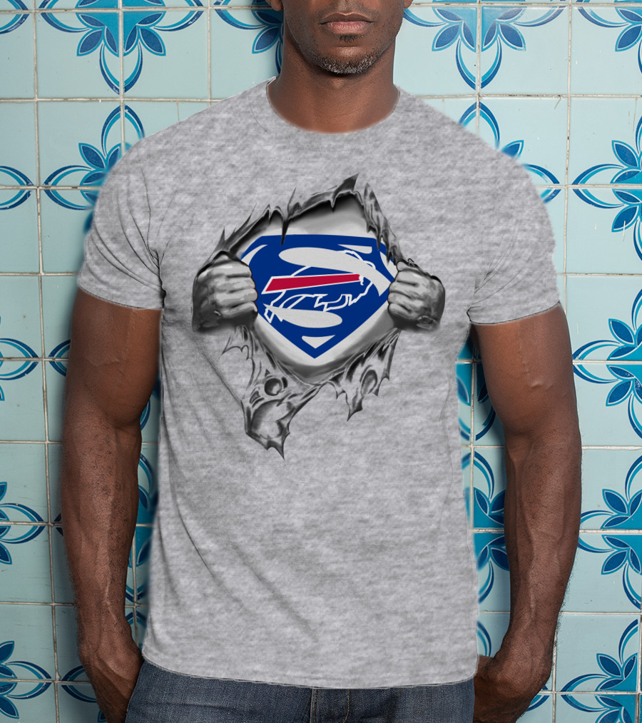 Buffalo Bills Superman Logo Reveal T-Shirt