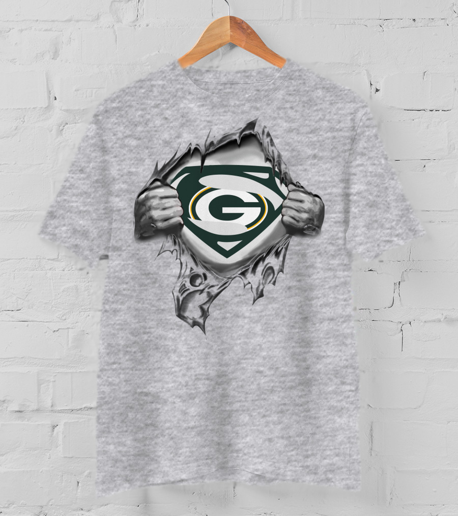 Green Bay Packers Superman Rip Reveal T-Shirt