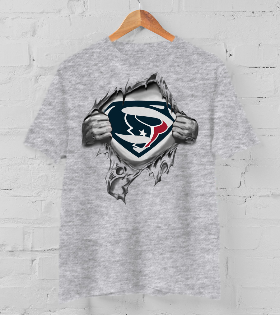 Houston Texans Superman Logo Burst T-Shirt
