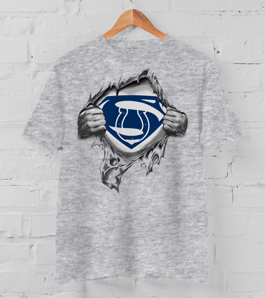 Indianapolis Colts Superman Logo Tear T-Shirt