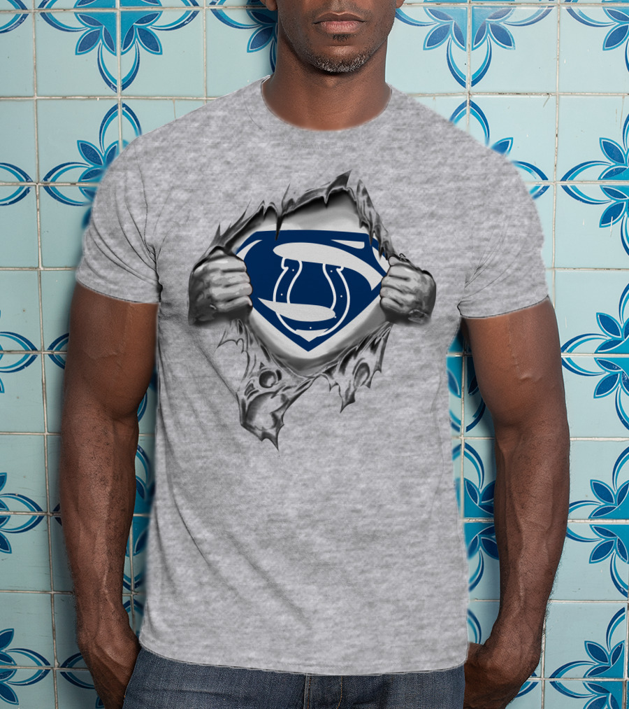Indianapolis Colts Superman Logo Tear T-Shirt