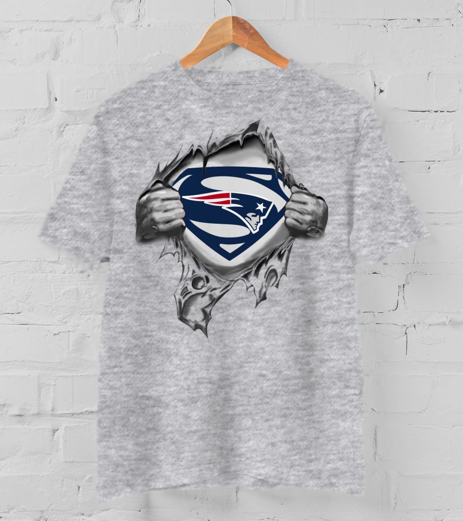 New England Patriots Superman Logo Reveal T-Shirt
