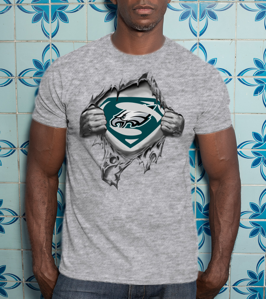 Philadelphia Eagles Superman Logo Reveal T-Shirt
