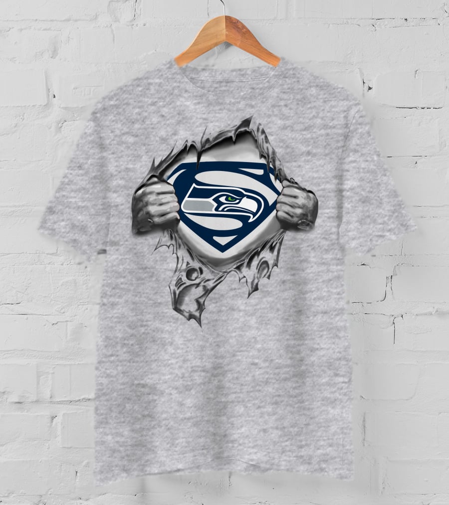Seattle Seahawks Superman Logo Fusion T-Shirt