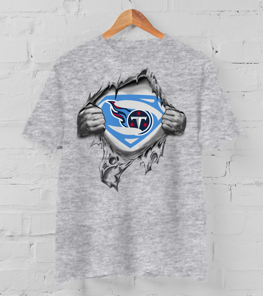 Tennessee Titans Superman Logo NFL Football Fan Rage T-Shirt