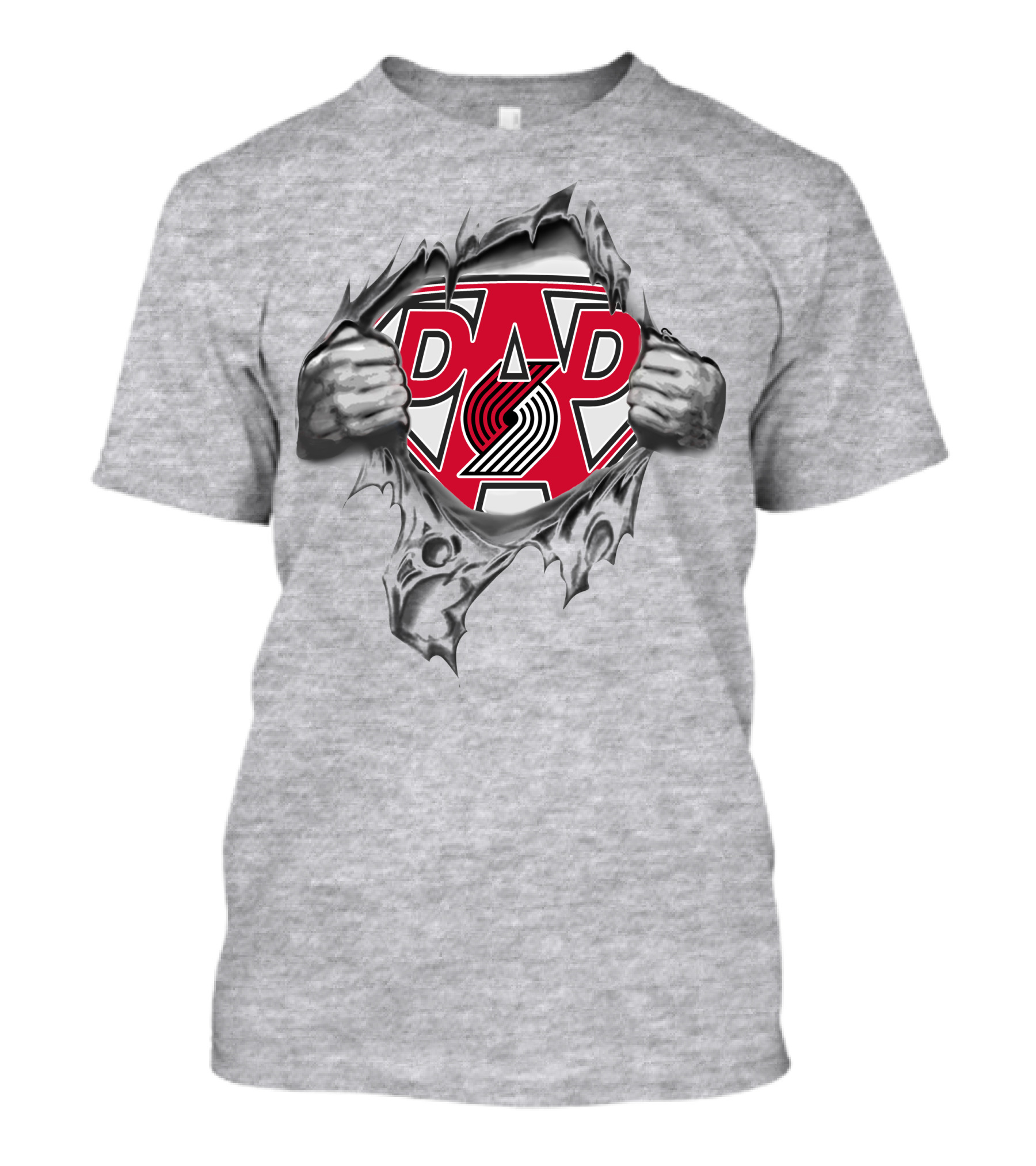 Portland Trail Blazers Super Dad Hero T-Shirt
