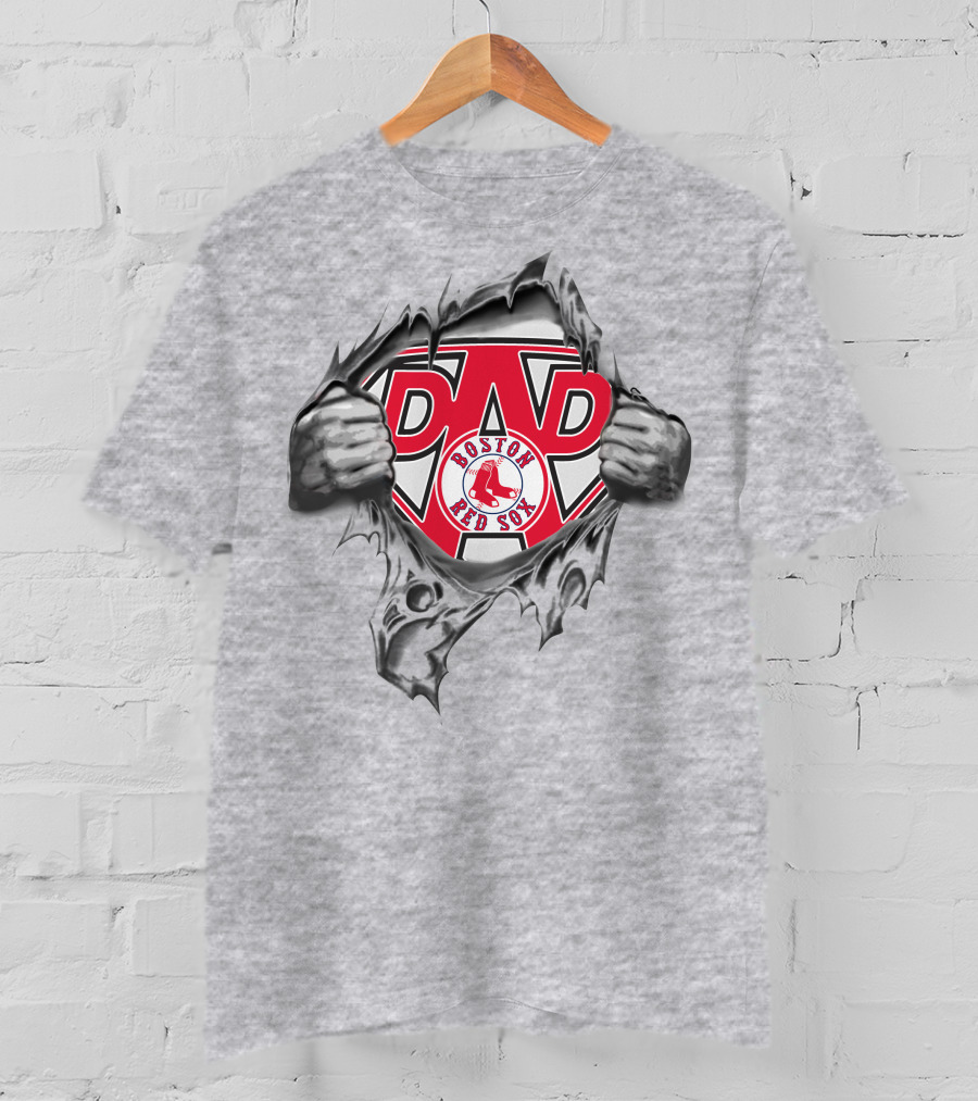 Boston Red Sox Dad Superhero T-Shirt