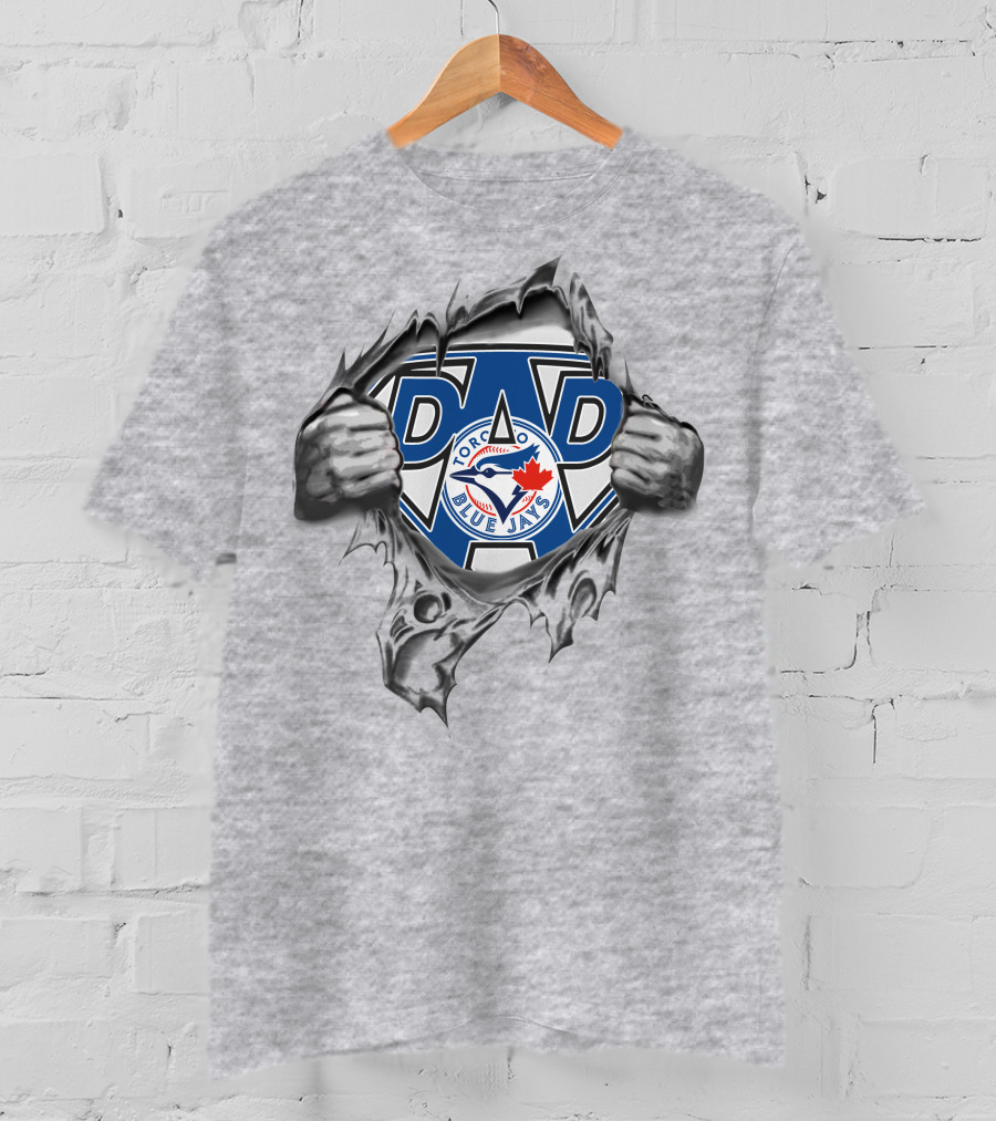 Toronto Blue Jays Super Dad Logo Hero T-Shirt