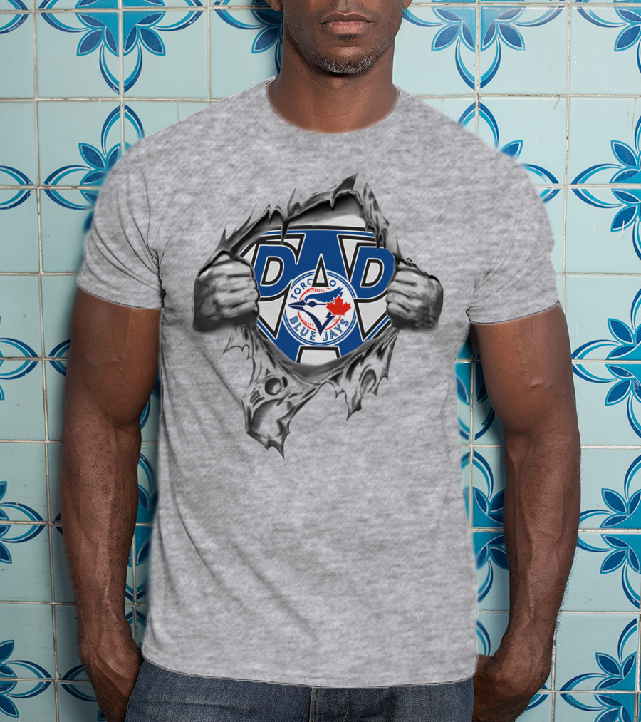 Toronto Blue Jays Super Dad Logo Hero T-Shirt