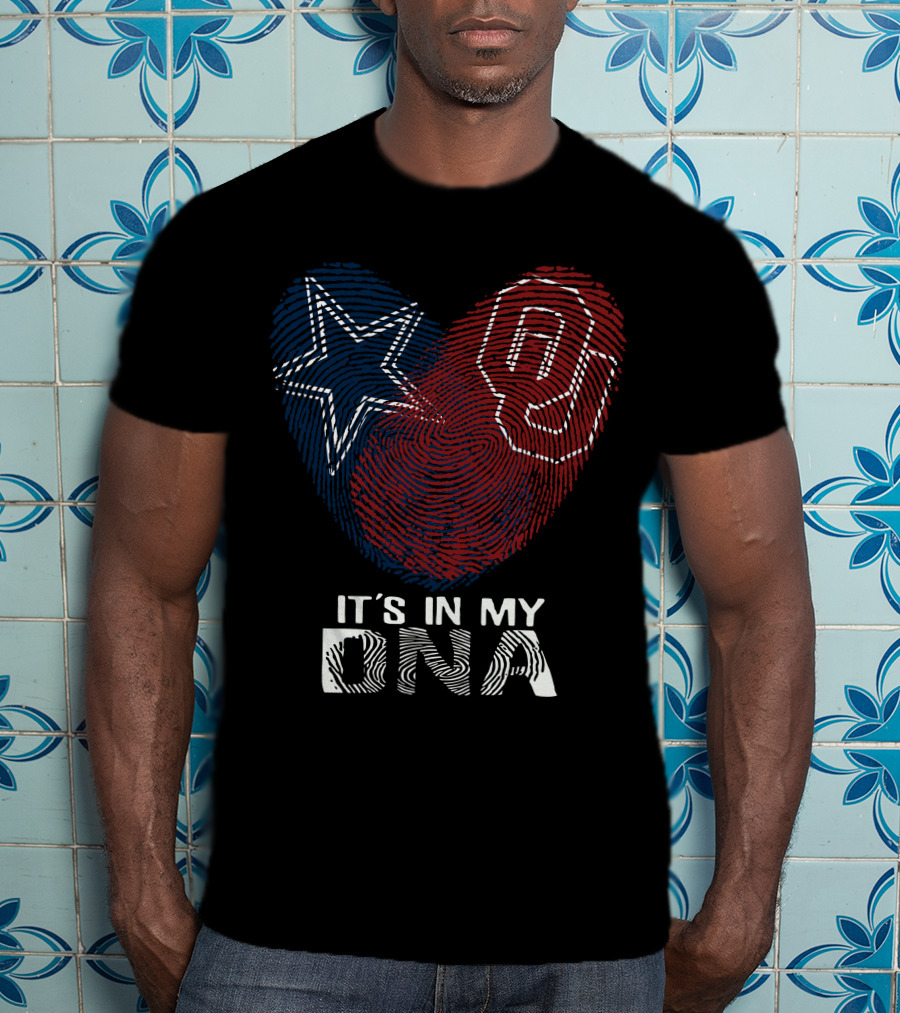Cowboys Sooners Heartbeat It's In My DNA T-Shirt