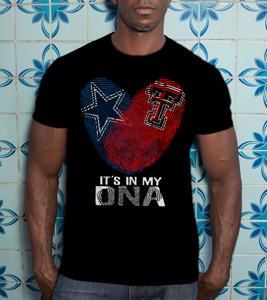 Cowboys Texas Tech It's In My DNA Fingerprint Star TTU T-Shirt