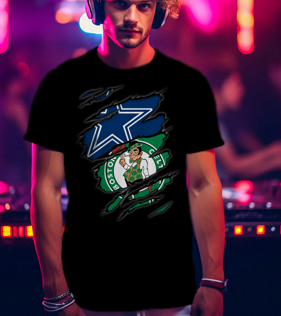 Dallas Cowboys Boston Celtics Crossover T-Shirt