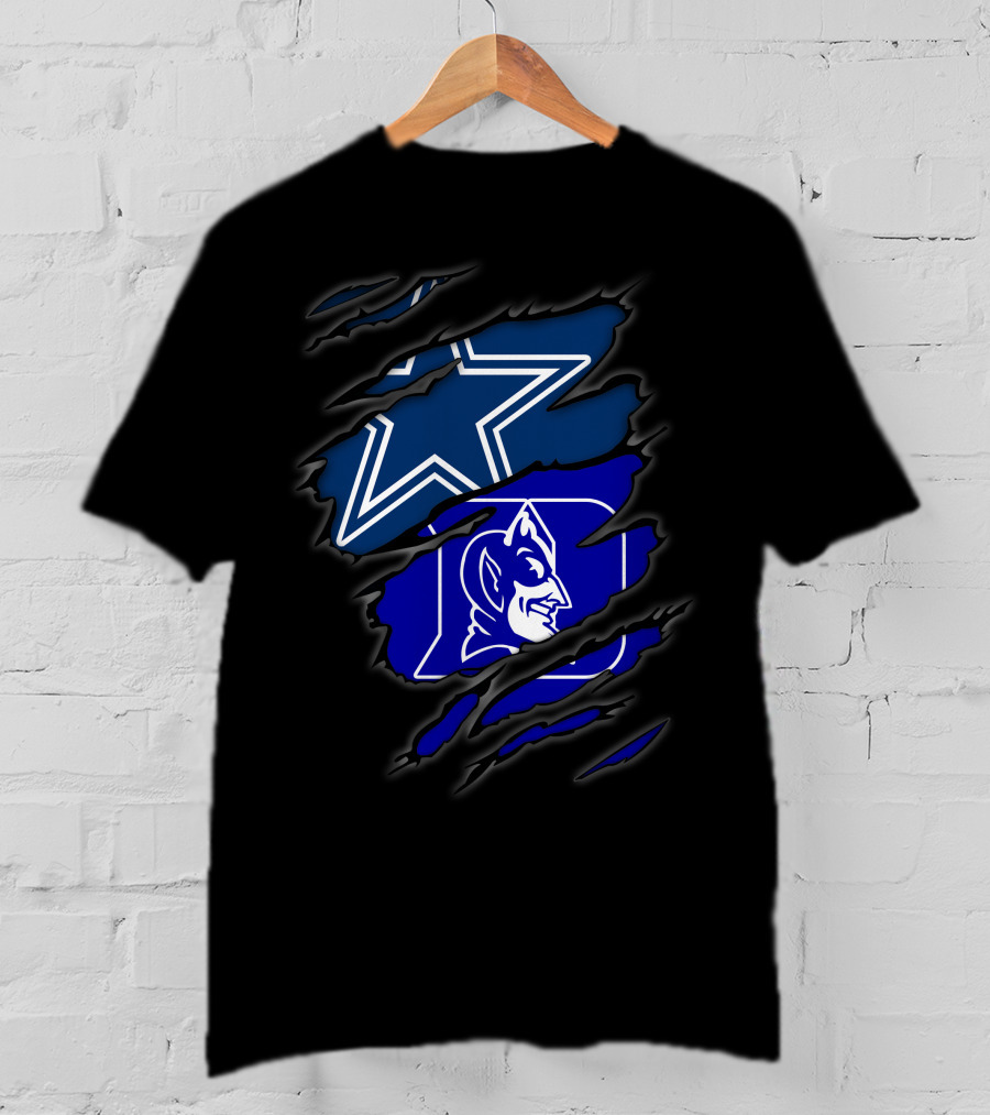 Dallas Cowboys Duke Blue Devils Fan Crossover T-Shirt