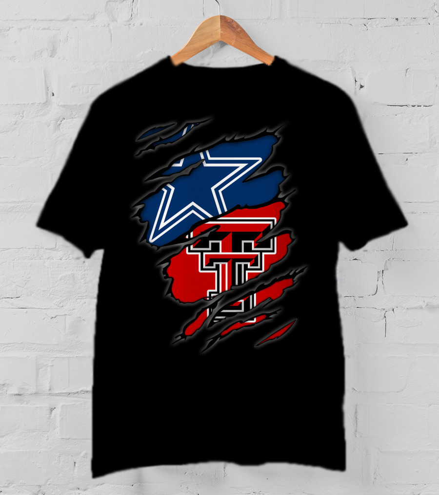 Dallas Cowboys Texas Tech University Emblem Bold Fusion T-Shirt