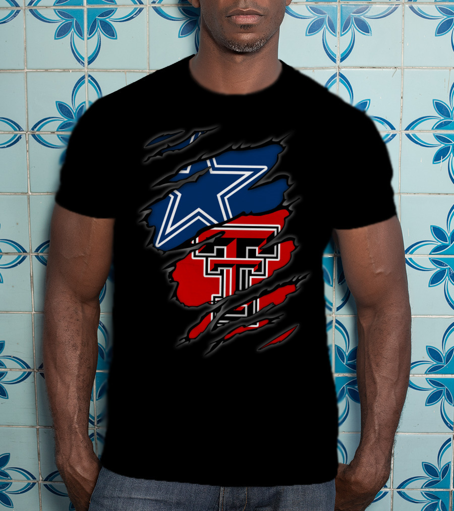 Dallas Cowboys Texas Tech University Emblem Bold Fusion T-Shirt