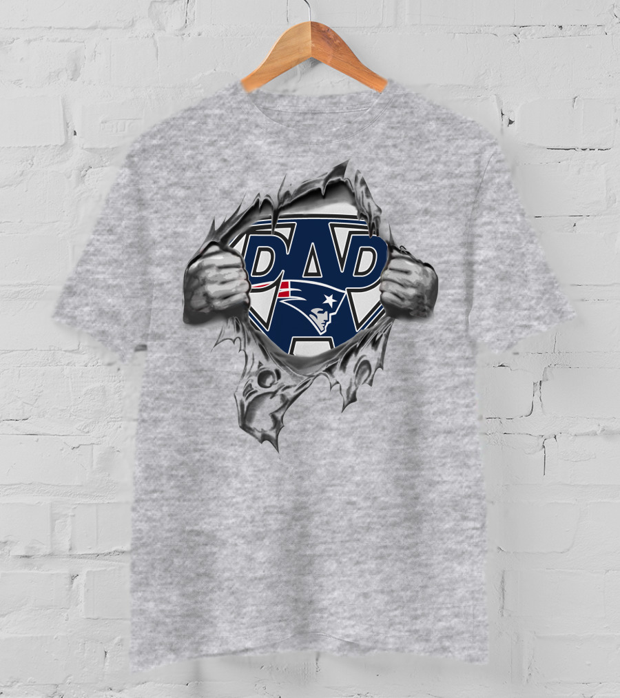Super Dad New England Patriots Fan T-Shirt