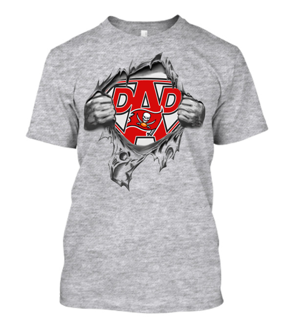 Super Dad Tampa Bay Buccaneers Logo Superman Style T-Shirt