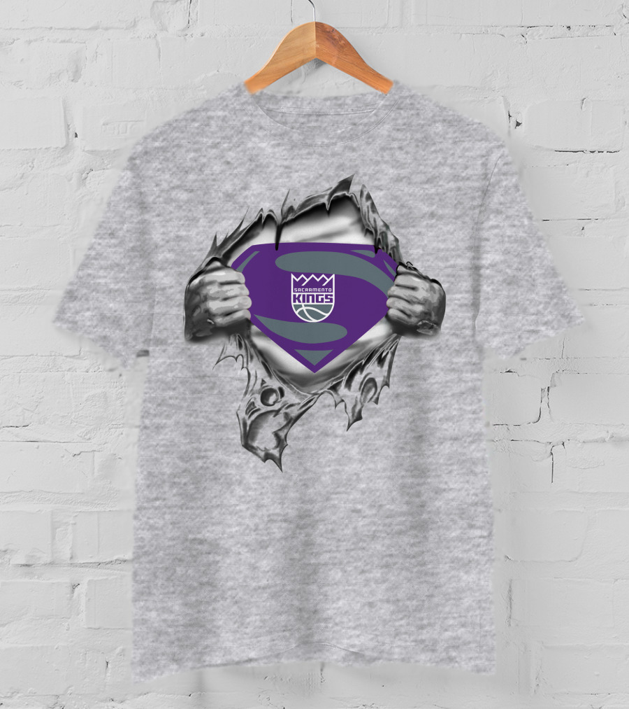 Sacramento Kings Superman Shield Logo Burst T-Shirt