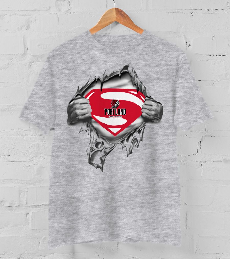 Portland Trail Blazers Superman Emblem T-Shirt