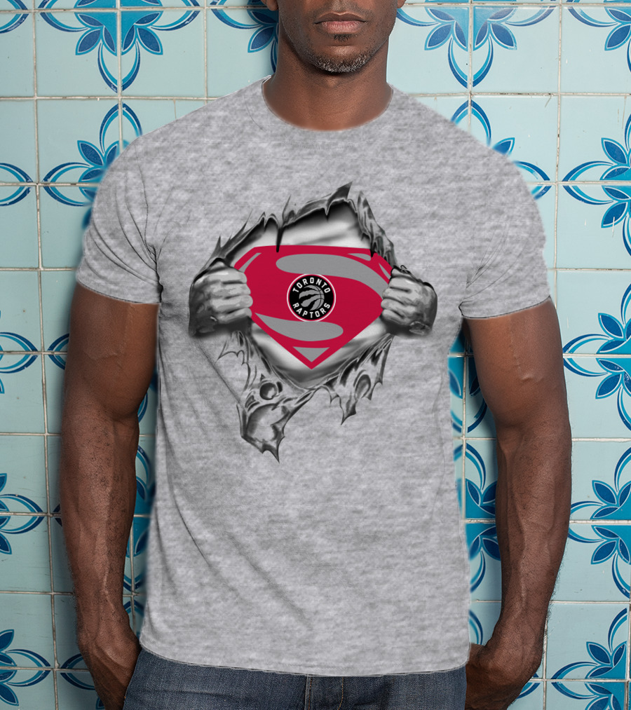 Toronto Raptors Superman Logo Transformation T-Shirt