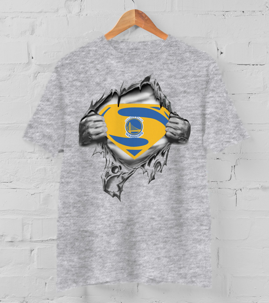 Golden State Warriors Super Man Logo Fusion T-Shirt