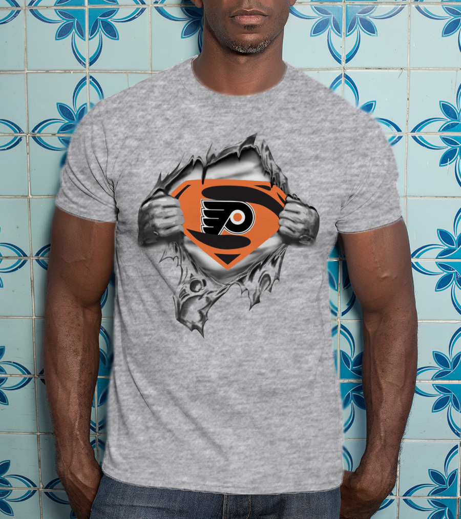 Philadelphia Flyers Superman Logo Burst T-Shirt