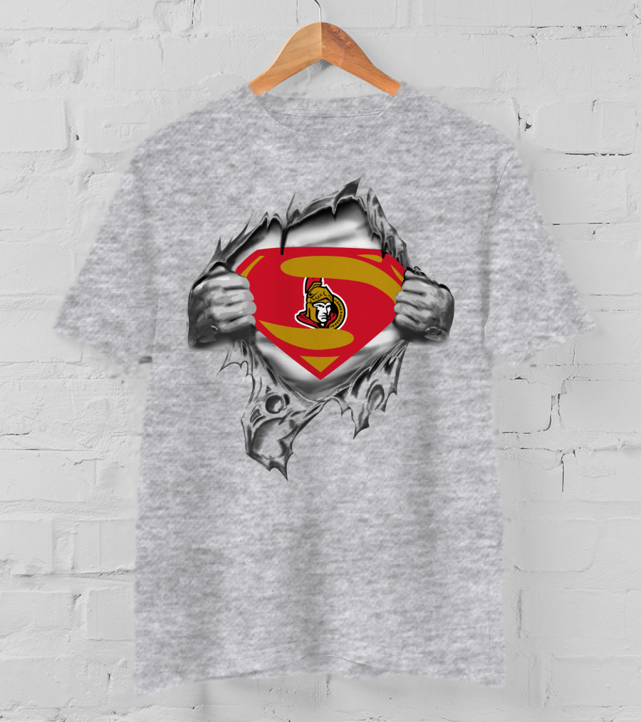Ottawa Senators Superman Logo Crossover T-Shirt