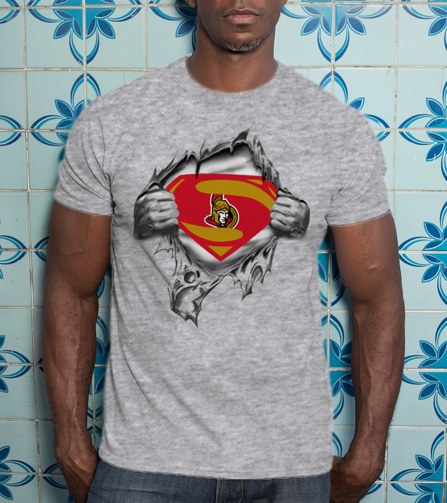 Ottawa Senators Superman Logo Crossover T-Shirt