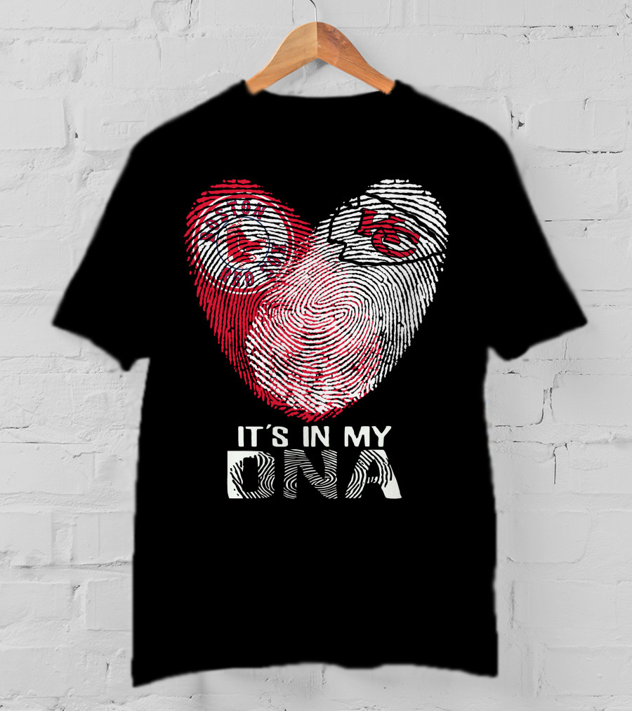 Boston Red Sox Kc Chiefs It's In My Dna T-Shirt