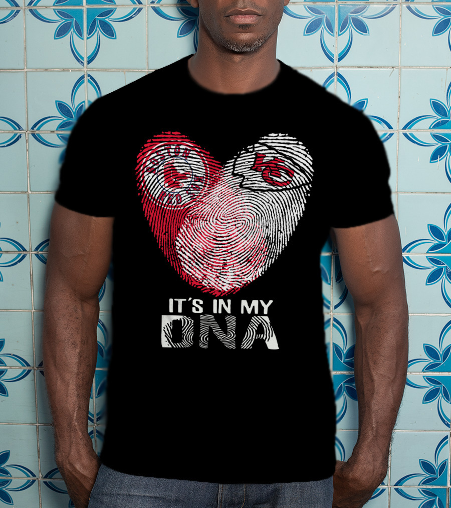 Boston Red Sox Kc Chiefs It's In My Dna T-Shirt