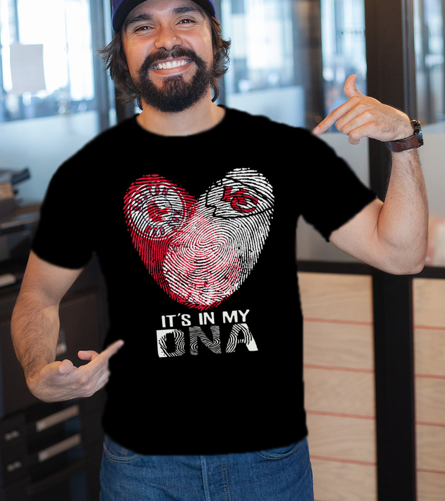 Boston Red Sox Kc Chiefs It's In My Dna T-Shirt