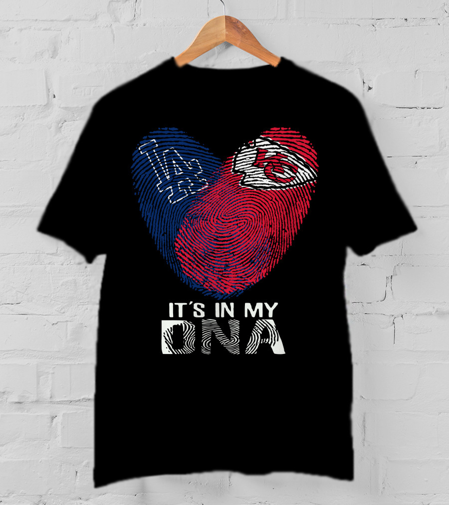 Los Angeles Dodgers Kansas City Chiefs It's In My DNA T-Shirt