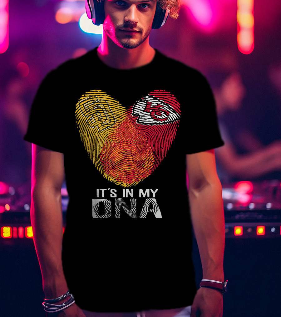 San Diego Padres Kansas City Chiefs It's In My DNA T-Shirt