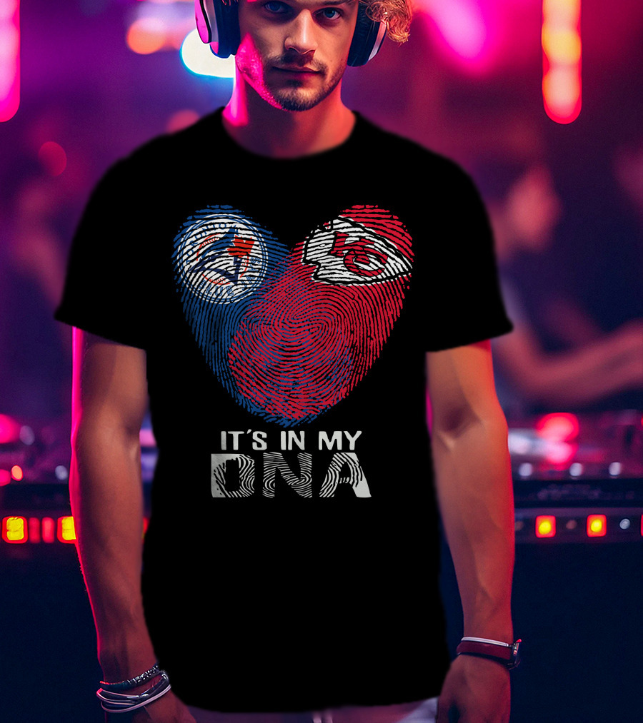 Toronto Blue Jays Chiefs It's In My DNA Fingerprint Heart T-Shirt