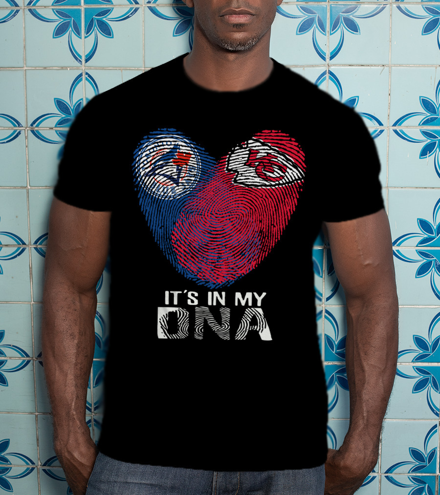 Toronto Blue Jays Chiefs It's In My DNA Fingerprint Heart T-Shirt