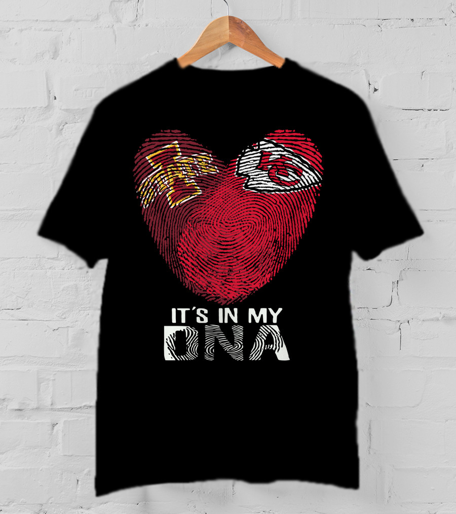 Iowa State Cyclones Chiefs Heart Fingerprint Dna T-Shirt