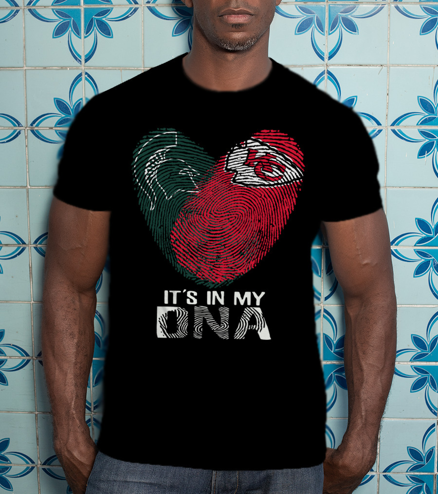 Michigan State Spartans Kansas City Chiefs It's In My Dna T-Shirt