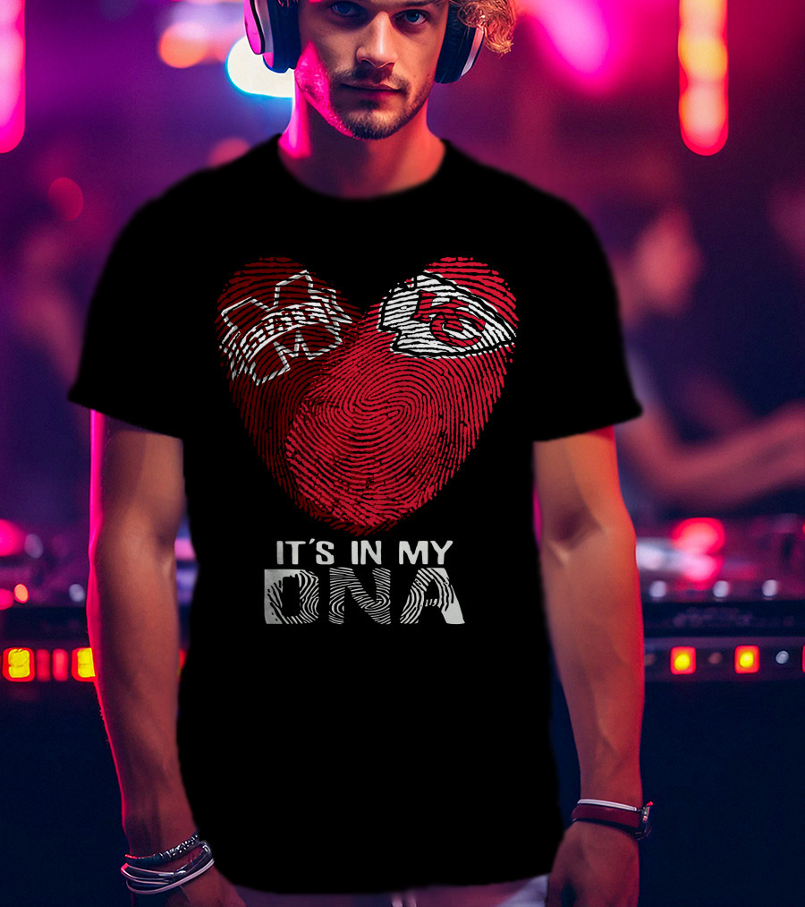 Mississippi State Bulldogs And Kansas City Chiefs It's In My Dna T-Shirt