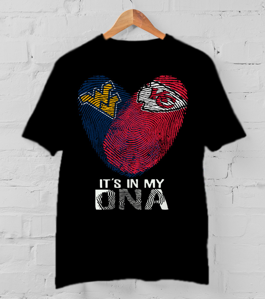 West Virginia Mountaineers And Kansas City Chiefs It's In My DNA T-Shirt
