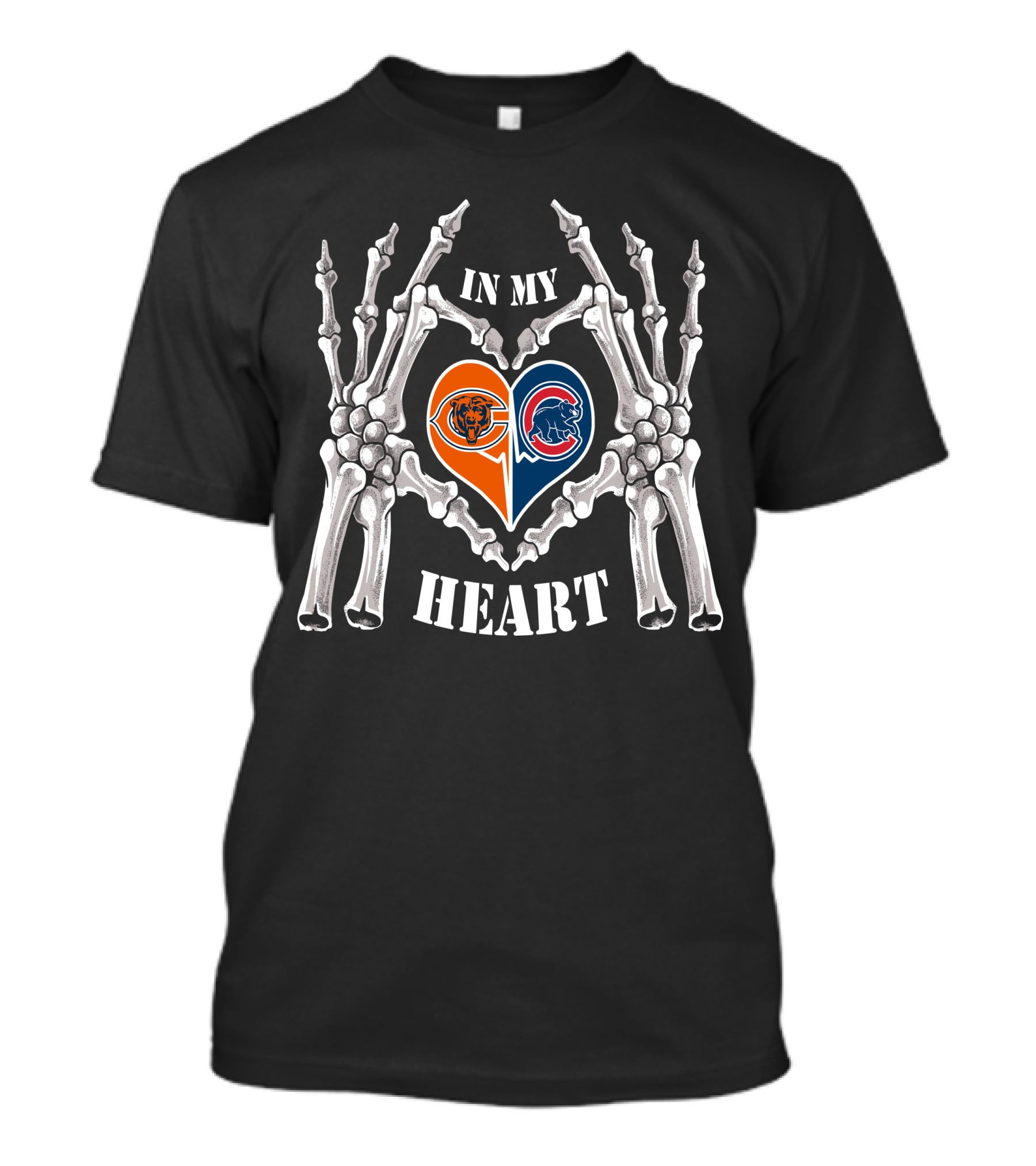 In My Heart Chicago Bears Cubs T-Shirt