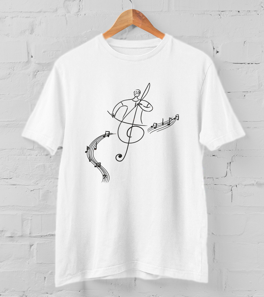 Creative Music Treble Clef Conductor Sketch T-Shirt