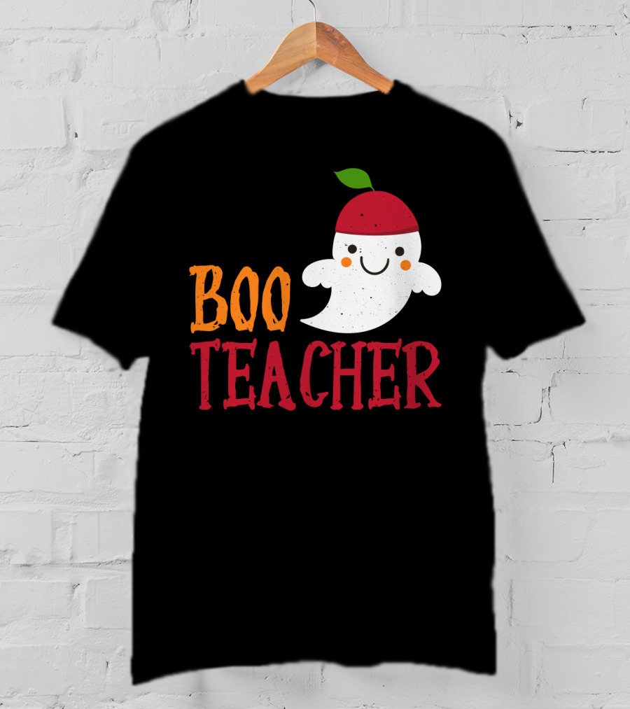 Boo Teacher Ghost Pirate Themed Funny Halloween Costume Teacher T-Shirt