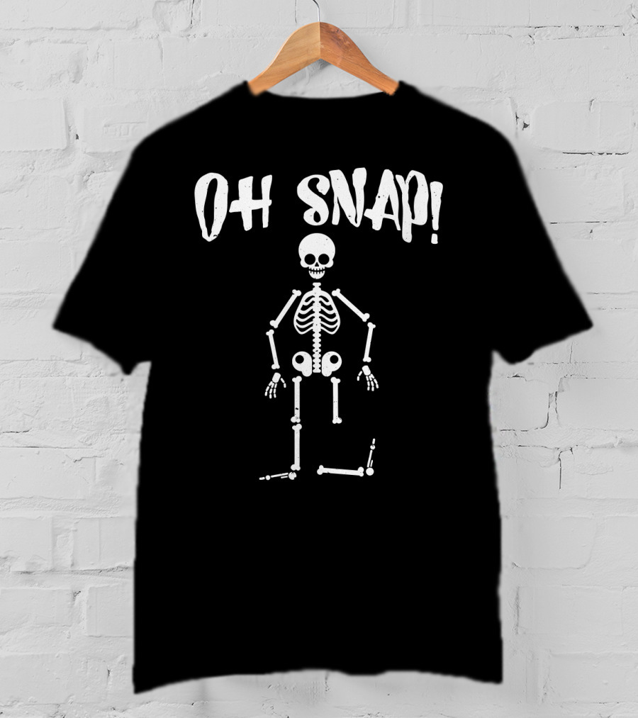 Oh Snap Funny Halloween Skeleton Style With Missing Leg T-Shirt