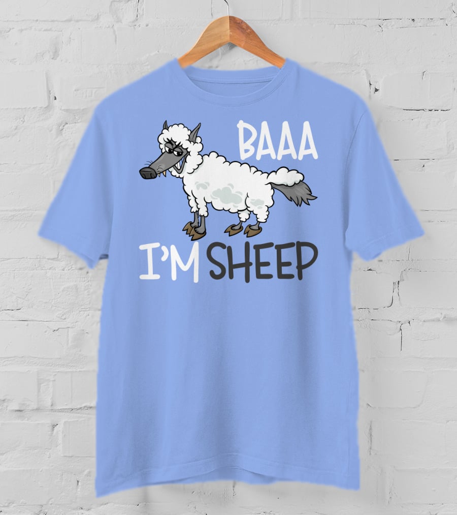 Baaa I'm A Sheep Funny Cartoon T-Shirt