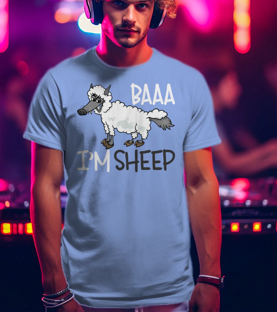 Baaa I'm A Sheep Funny Cartoon T-Shirt