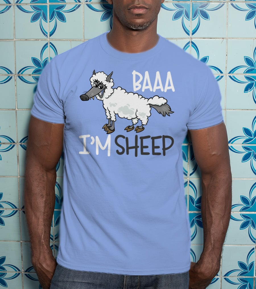 Baaa I'm A Sheep Funny Cartoon T-Shirt