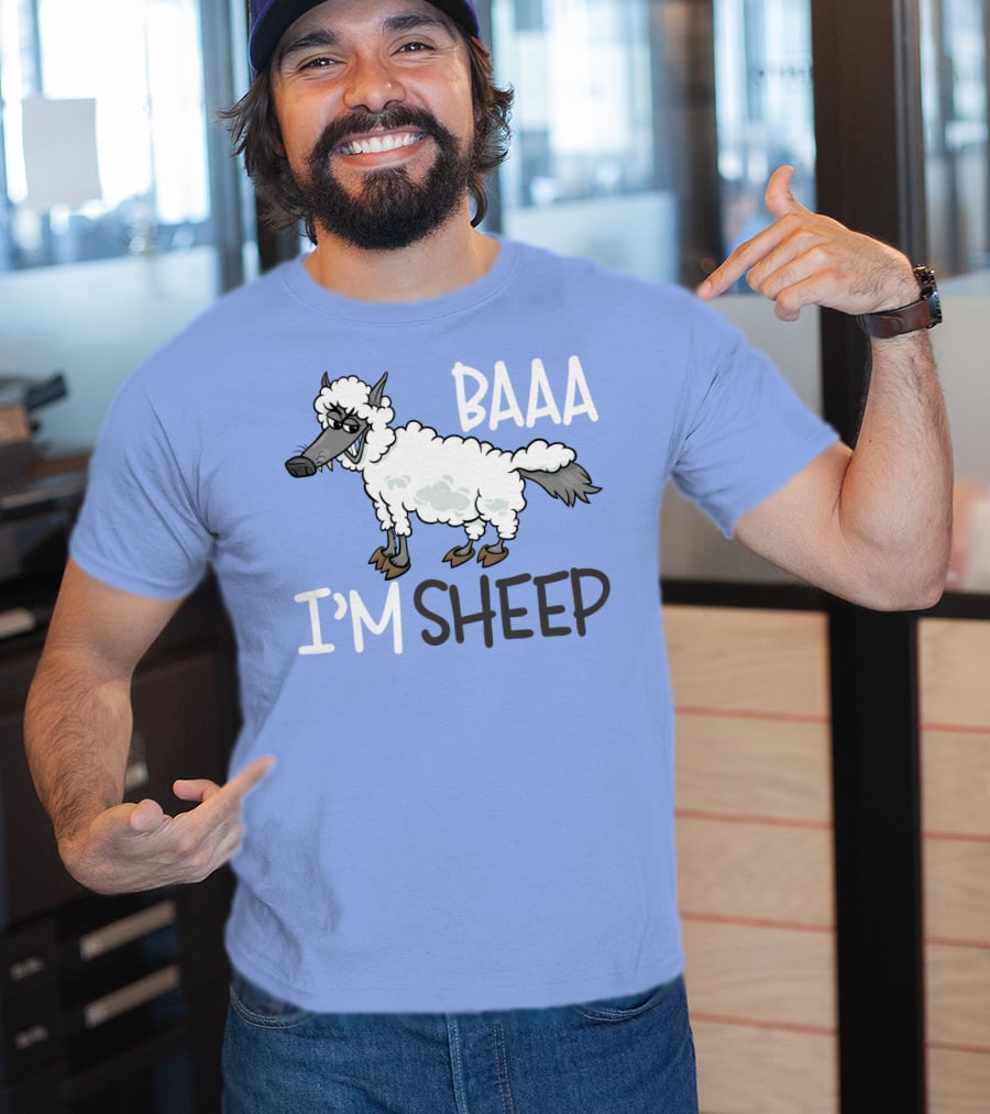 Baaa I'm A Sheep Funny Cartoon T-Shirt