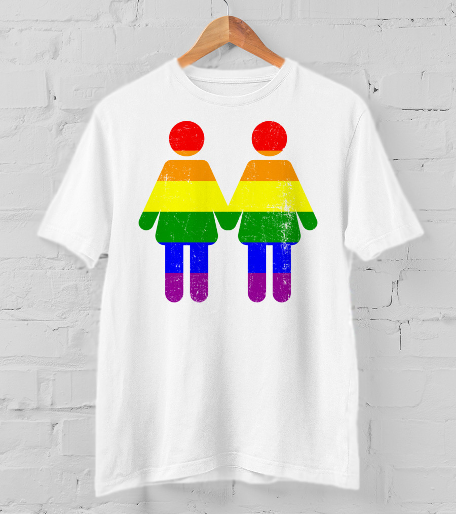 Love Is Love No Matter Lesbian Pride Rainbow Couple T-Shirt