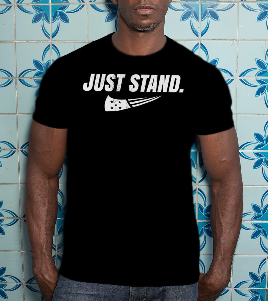 Just Stand Patriotic Stars And Stripes Flag Veteran T-Shirt